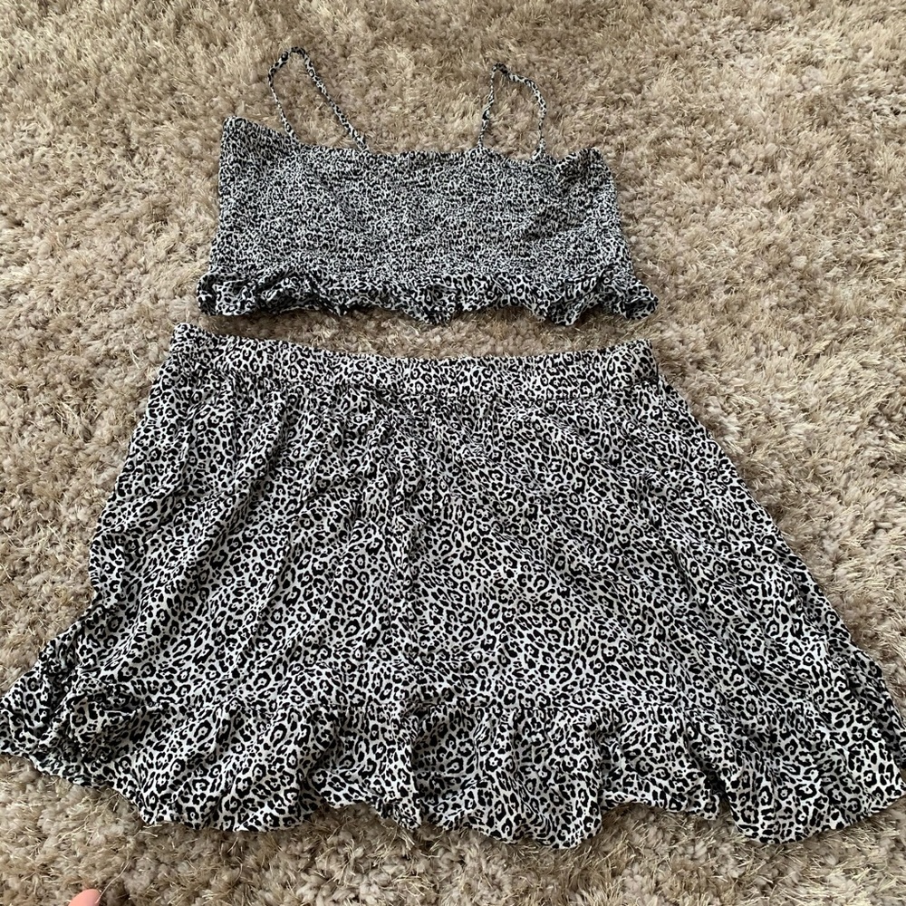 America Eagle Leopard Print Set